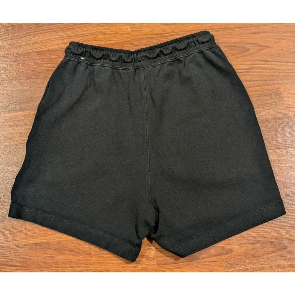 Vintage Nike Shorts Womens XS Black Embroidered Swoosh Cotton Y2K 90s Drawstring